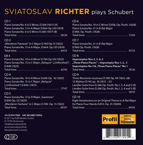 Plaus Schubert Live in mo - CD Audio di Sviatoslav Richter - 2
