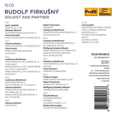 Soloists And Partner - CD Audio di Rudolf Firkusny - 2
