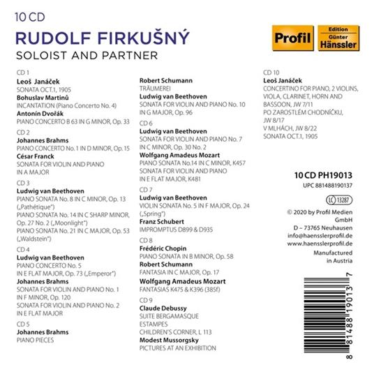 Soloists And Partner - CD Audio di Rudolf Firkusny - 2