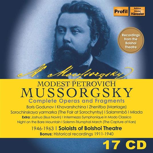 Complete Operas And Fragments - CD Audio di Modest Mussorgsky