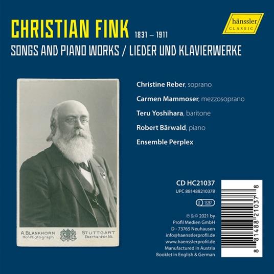 Fink. Lieder Und Klavierwerke - CD Audio di Christine & Carmen Mammoser Reber - 2