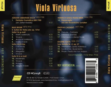 Viola Virtuosa - CD Audio di Veit Hertenstein - 2