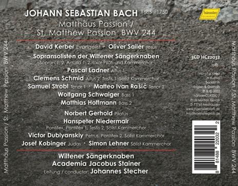 St Mathew Passion - CD Audio di Johann Sebastian Bach,Wiener Sängerknaben - 2