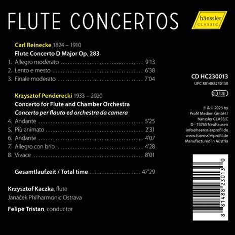 Reinecke & Penderecki. Flute Concertos - CD Audio di Krzysztof Penderecki,Carl Heinrich Reinecke,Krzysztof Kaczka - 2
