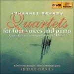 Quartets for 4 Voices - CD Audio di Johannes Brahms