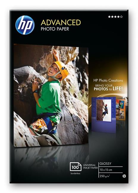 HP Advanced Glossy carta fotografica Nero, Blu, Bianco Lucida - 2