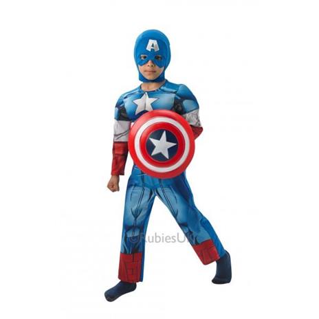 Costume Capitan America con muscol Taglia M Rubie's - 7