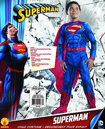 Costume Superman Bambino Originale DC Comics Large 8 -10 Anni 148 cm - 10