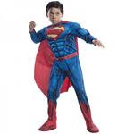 Costume Carnevale Superman Deluxe - Taglia L, Età 8/10 Anni, 147Cm