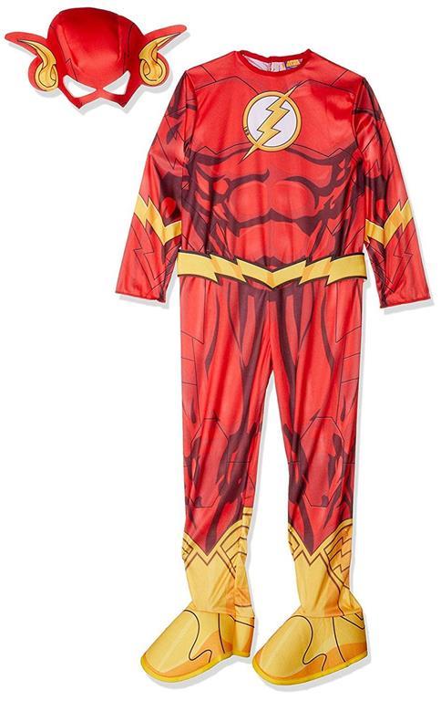 Costume Carnevale Flash Deluxe Con Muscoli - Taglia L, Età 8/10 Anni, 147Cm