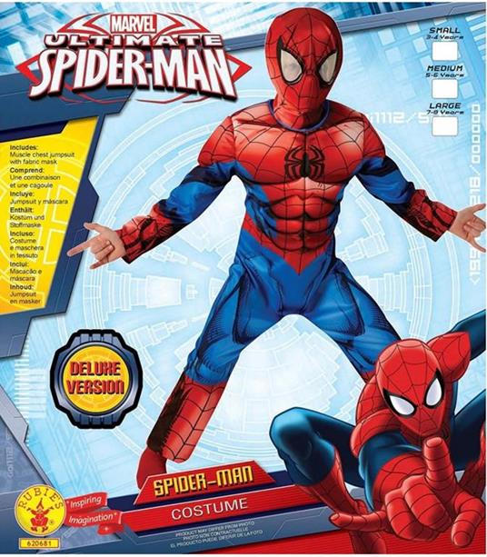 Costume Ultimate Spiderman Deluxe Con Muscoli 5 6 Anni - 2