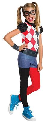 Costume Harley Quinn. Bambina Taglia. MEDIUM