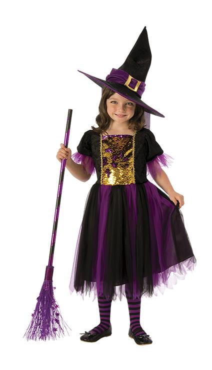 Rubies: Witches - Costume Strega Magic Color (Vestito Con Paillettes E Cappello Tg. L)