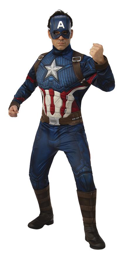 Marvel: Captain America - Costume Endgame Dlx Adulto (Tuta Imbottita Con Copriscarpe Attaccate E Maschera Tg. Xl)