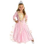 Costume Principesse Taglia M Con Luci Vestito Per Bambini Carnevale Rosa e Oro