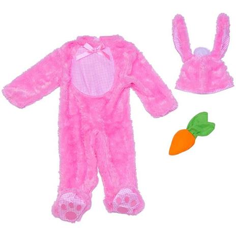 Costume Coniglietta Super Baby 12/18 Mesi Rosa Con Carota Sognaglio Carnevale - 3