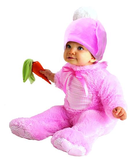 Costume Coniglietta Super Baby 12/18 Mesi Rosa Con Carota Sognaglio Carnevale - 2
