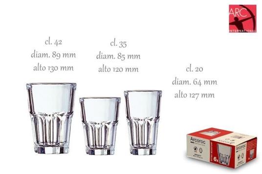 ARC Confezione 6 Bicchieri In Vetro Trasparente Granity Cl35 Arredo Tavola