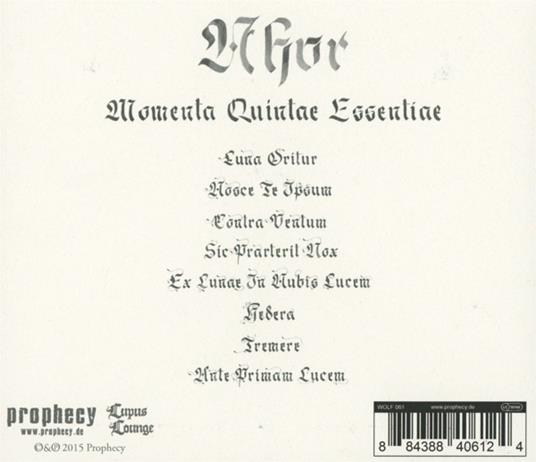 Momenta Quintae Essentiae (Digipack) - CD Audio di Nhor - 2