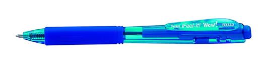 Pentel Feel-it! WOW! Blu Clip-on retractable ballpoint pen 12 pezzo(i)