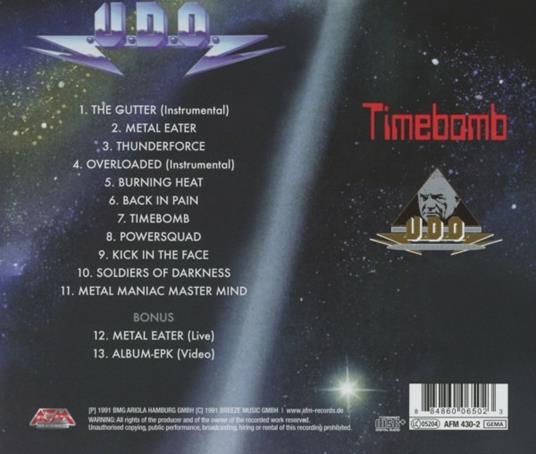 Timebomb - CD Audio di UDO - 2