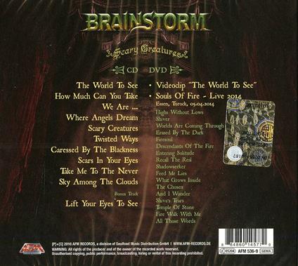 Scary Creatures (Digipack Limited Edition) - CD Audio + DVD di Brainstorm