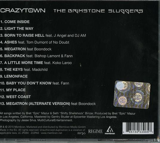 The Brimstone Sluggers - CD Audio di Crazy Town - 2