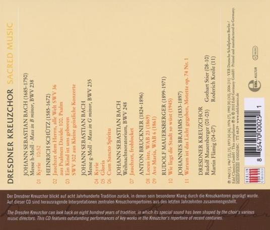 Sacred Music - CD Audio di Dresdner Kreuzchor - 2