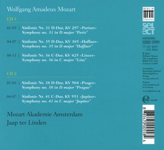 Name Symphonies - CD Audio di Wolfgang Amadeus Mozart - 2