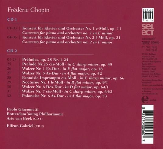 Concerti per Pianoforte, Preludi - CD Audio di Frederic Chopin - 2