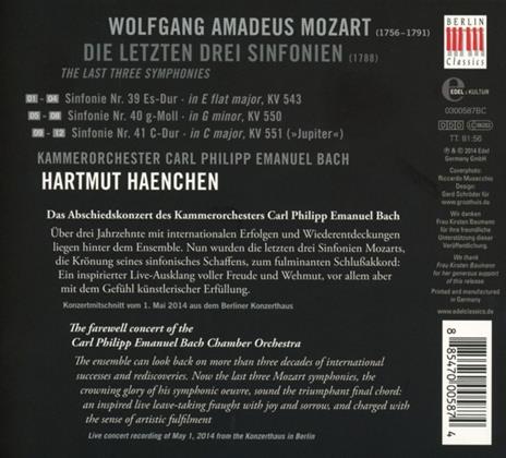Symphonies No. 39 - 41 - CD Audio di Wolfgang Amadeus Mozart - 2