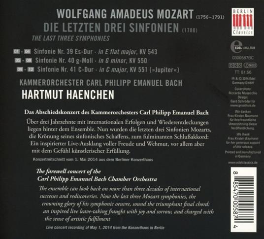 Symphonies No. 39 - 41 - CD Audio di Wolfgang Amadeus Mozart - 2