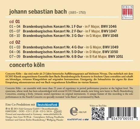 Concerti Brandeburghesi - CD Audio di Johann Sebastian Bach - 2