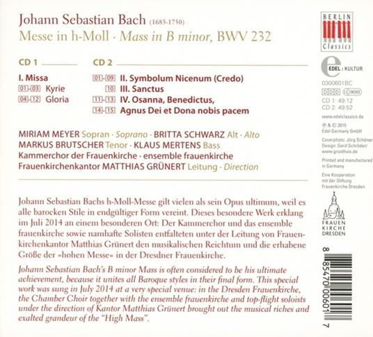 Messe in H - Moll - CD Audio di Johann Sebastian Bach - 2