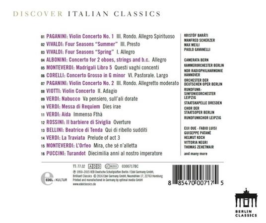 Discover Italian Classics - CD Audio - 2