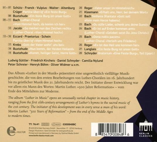 Luther in der Musik - CD Audio - 2