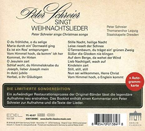 Singt Weihnachtslieder - CD Audio di Peter Schreier - 2