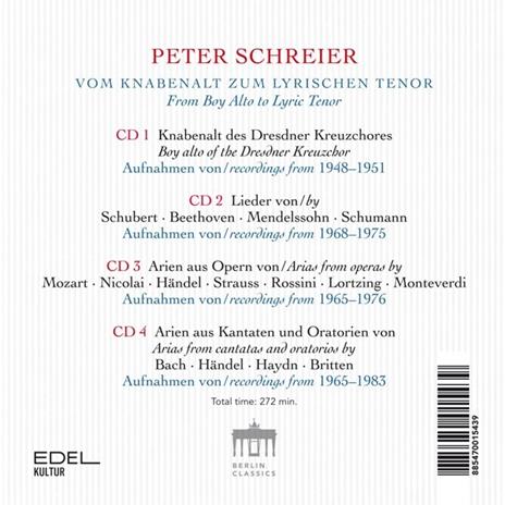 Vom Knabenalt zum Lyrischen Tenor - CD Audio di Peter Schreier - 2
