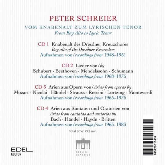 Vom Knabenalt zum Lyrischen Tenor - CD Audio di Peter Schreier - 2