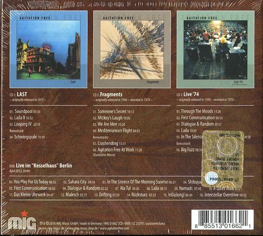 Last, Fragments & Live '74 - CD Audio + DVD di Agitation Free - 2