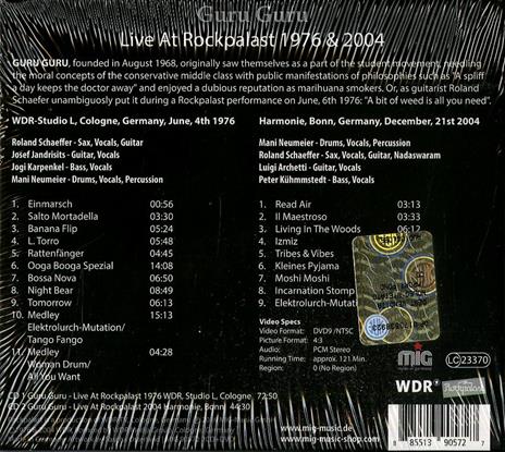 Live at Rockpalast - CD Audio + DVD di Guru Guru - 2