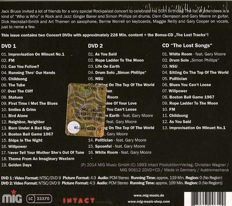 The 50th Birthday Concerts - CD Audio di Jack Bruce - 2