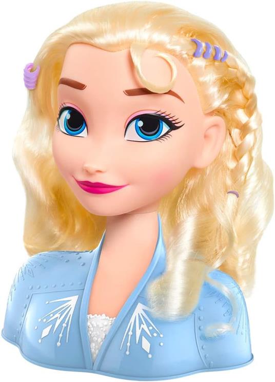 Frozen Testa di Elsa da pettinare 2 Disney, 17 pezzi inclusi accessori da indossare e condividere - 2