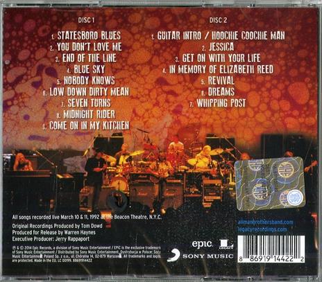 Play All Night. Live at the Beacon Theater 1992 - CD Audio di Allman Brothers Band - 2