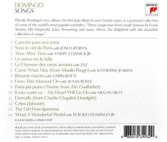 Songs - CD Audio di Placido Domingo - 2