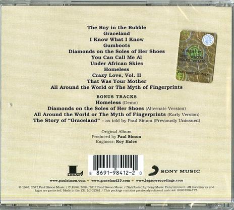 Graceland (25th Anniversary Edition) - CD Audio di Paul Simon - 2