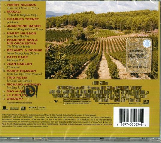 Un'ottima Annata (A Good Year) (Colonna sonora) - CD Audio - 2