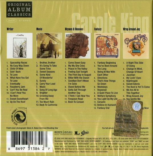 Original Album Classics - CD Audio di Carole King - 2