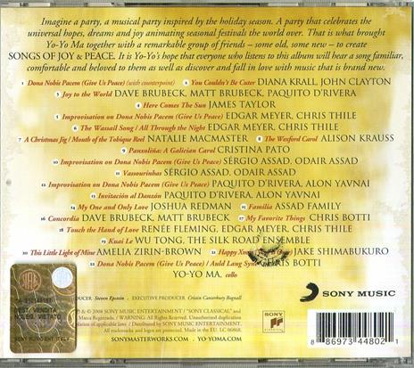 Songs of Joy and Peace - CD Audio di Yo-Yo Ma - 2