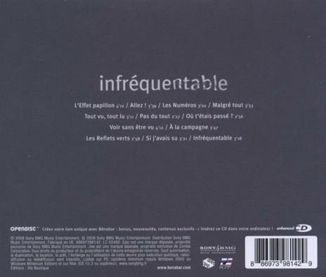 Infrequentable - CD Audio di Benabar - 2
